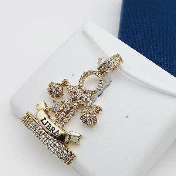 "14K Gold Plated Cubic Zircon Pendant, INUS1BR216 - Picture 4 of 9